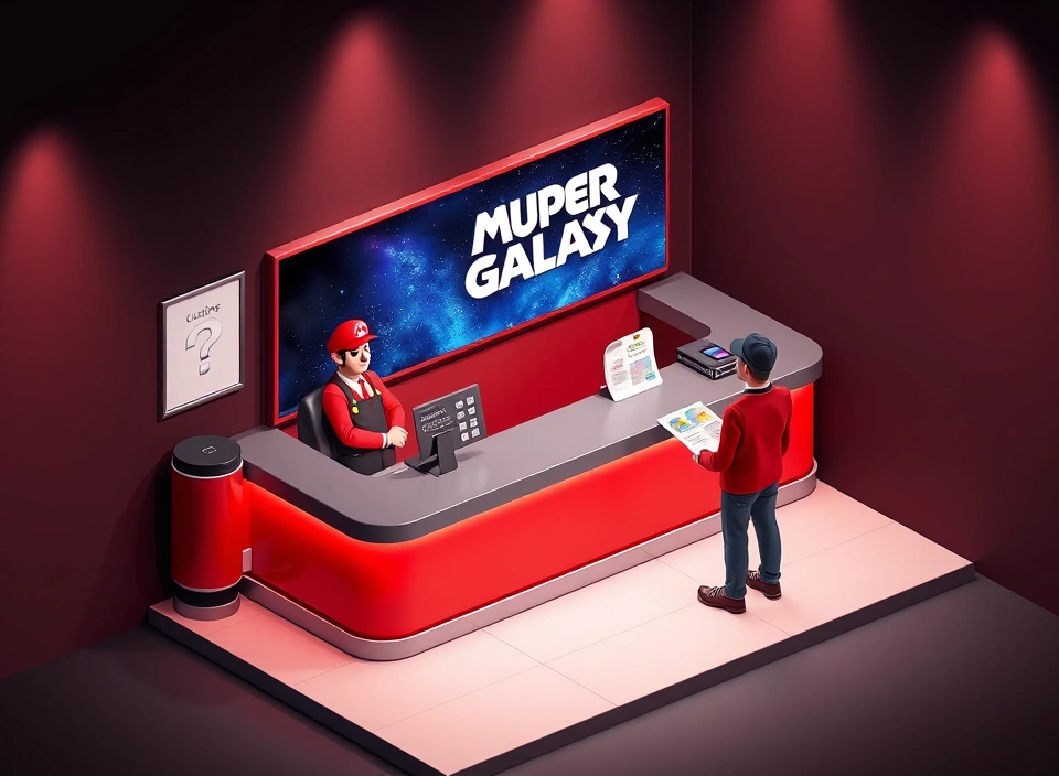 Someone contemplates buying a movie ticket at a theater box office counter.